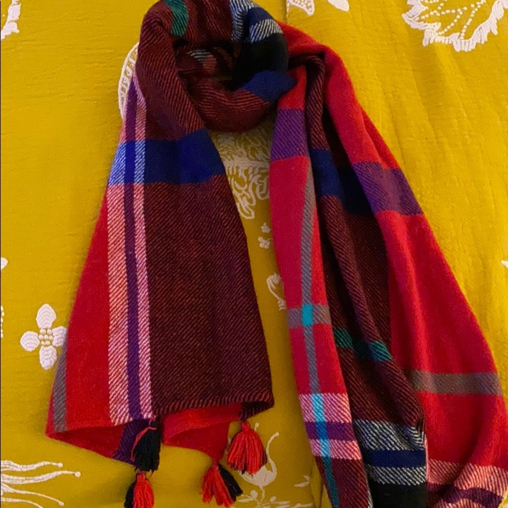 Plaid j crew scarf